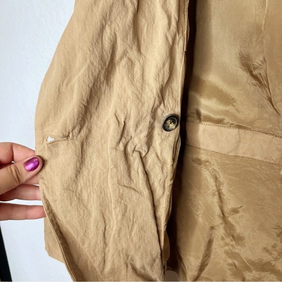 Peter O. Mahler Cotton Steel Trench Single Breast Jacket Quiet Luxury Old Money - Picture 7 of 14